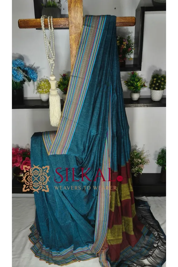 Patteda_Anchu_Pure_Cotton_Handloom_Saree_SKL04290