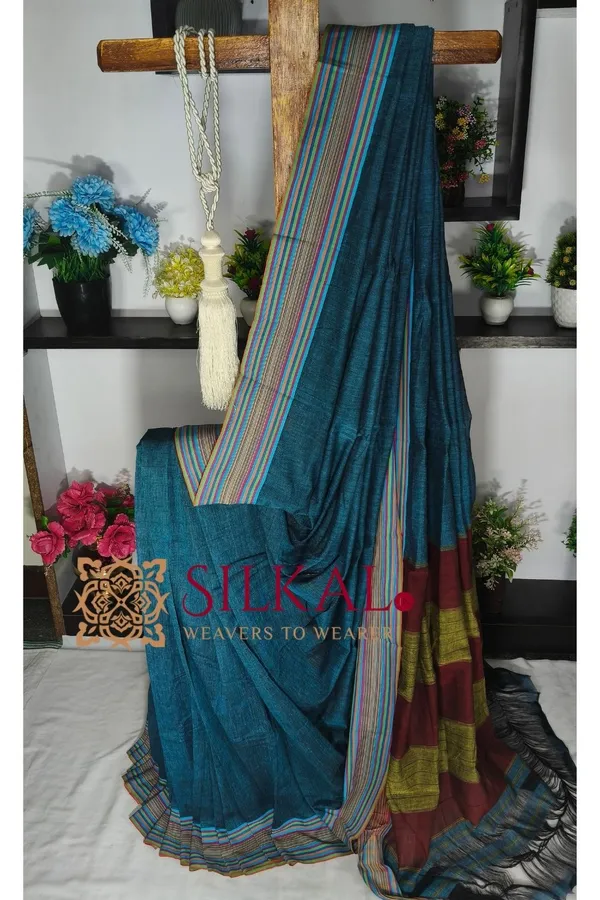 Patteda_Anchu_Pure_Cotton_Handloom_Saree_SKL04290