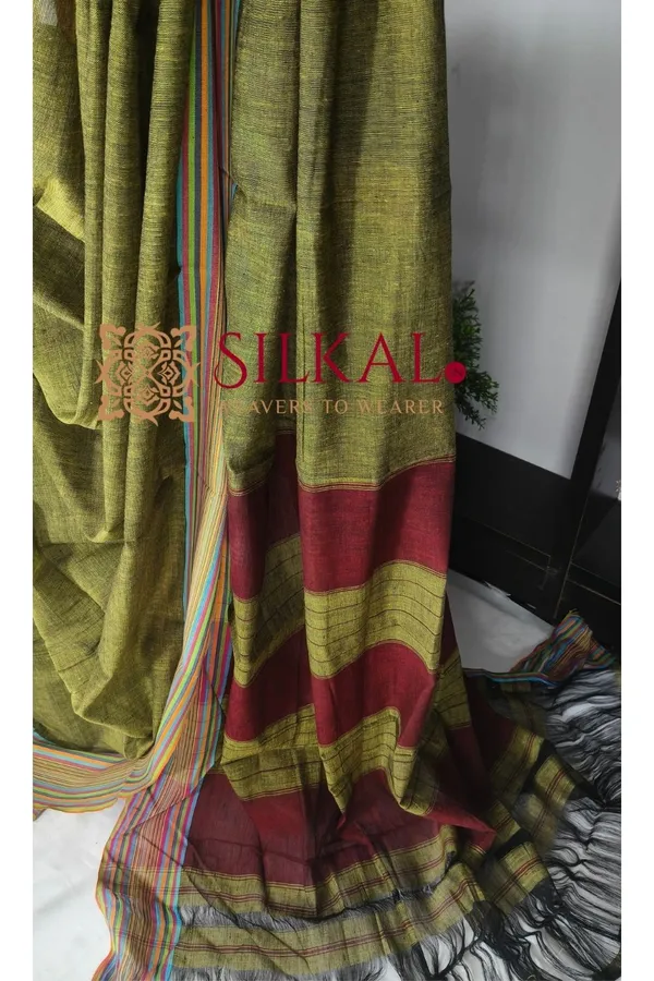 Patteda_Anchu_Pure_Cotton_Handloom_Saree_SKL04291