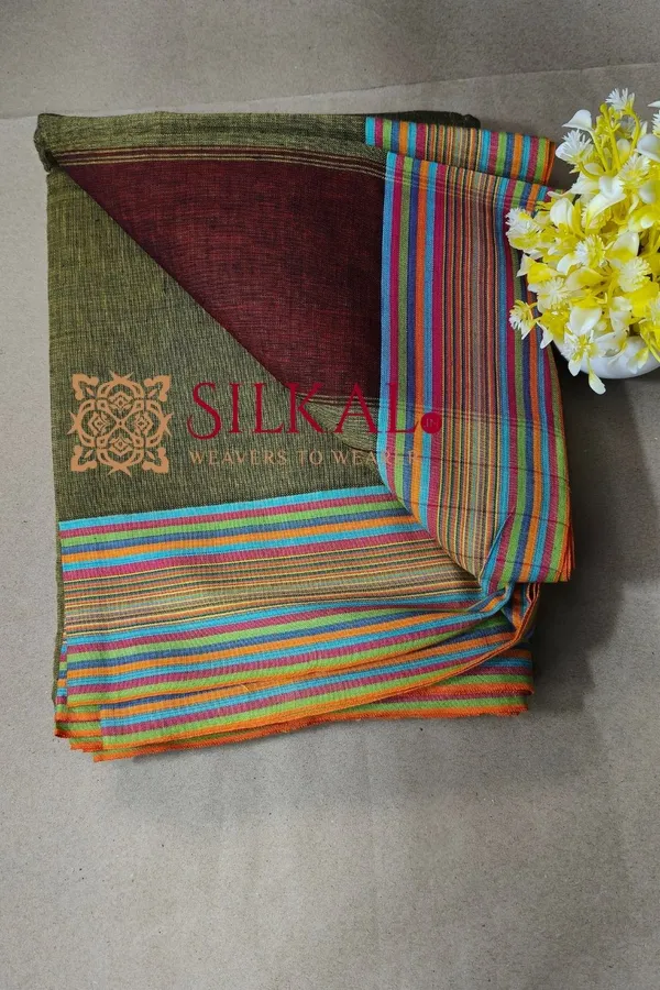 Patteda_Anchu_Pure_Cotton_Handloom_Saree_SKL04291