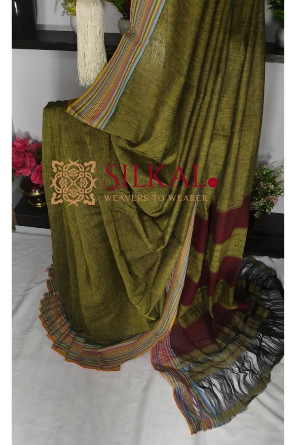 Patteda_Anchu_Pure_Cotton_Handloom_Saree_SKL04291
