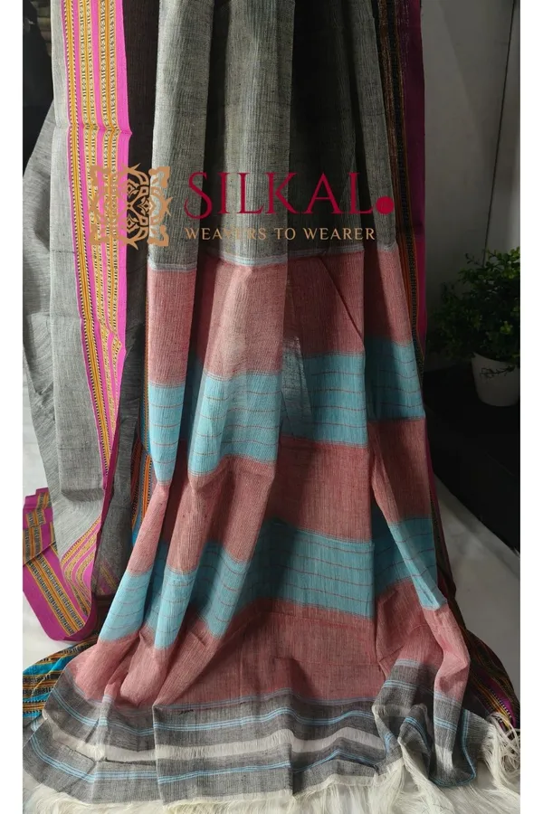 Patteda_Anchu_Pure_Cotton_Handloom_Saree_SKL04292