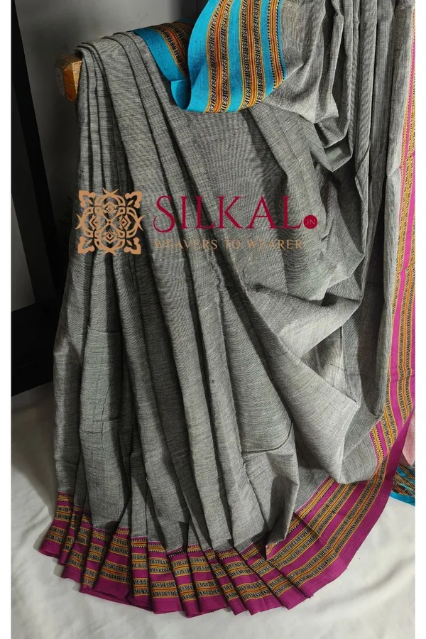 Patteda_Anchu_Pure_Cotton_Handloom_Saree_SKL04292