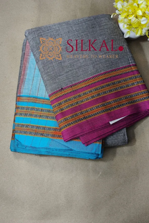 Patteda_Anchu_Pure_Cotton_Handloom_Saree_SKL04292