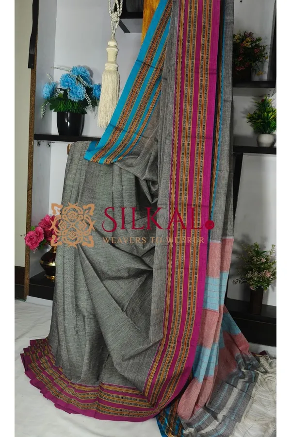 Patteda_Anchu_Pure_Cotton_Handloom_Saree_SKL04292