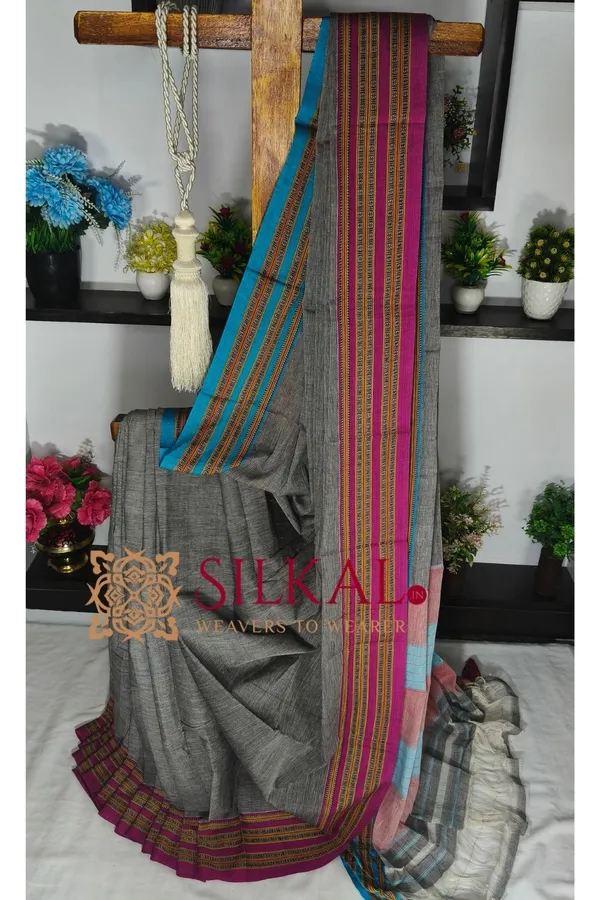 Patteda_Anchu_Pure_Cotton_Handloom_Saree_SKL04292