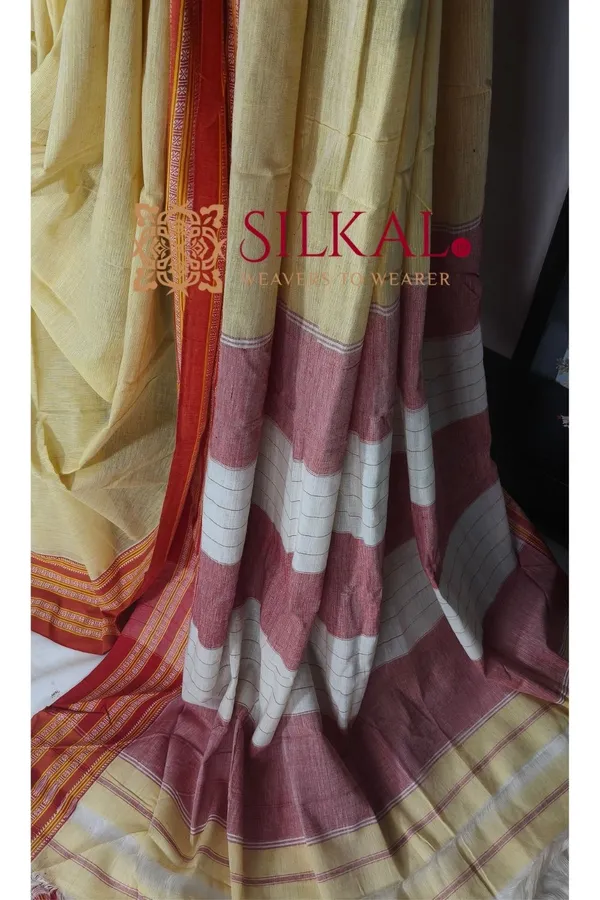 Patteda_Anchu_Pure_Cotton_Handloom_Saree_SKL04293
