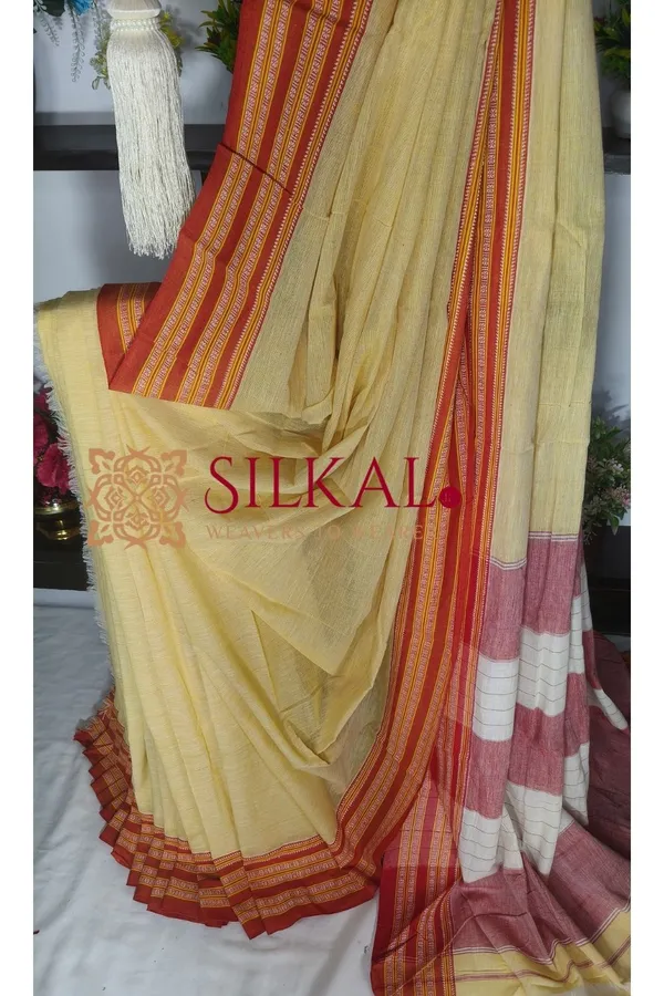 Patteda_Anchu_Pure_Cotton_Handloom_Saree_SKL04293