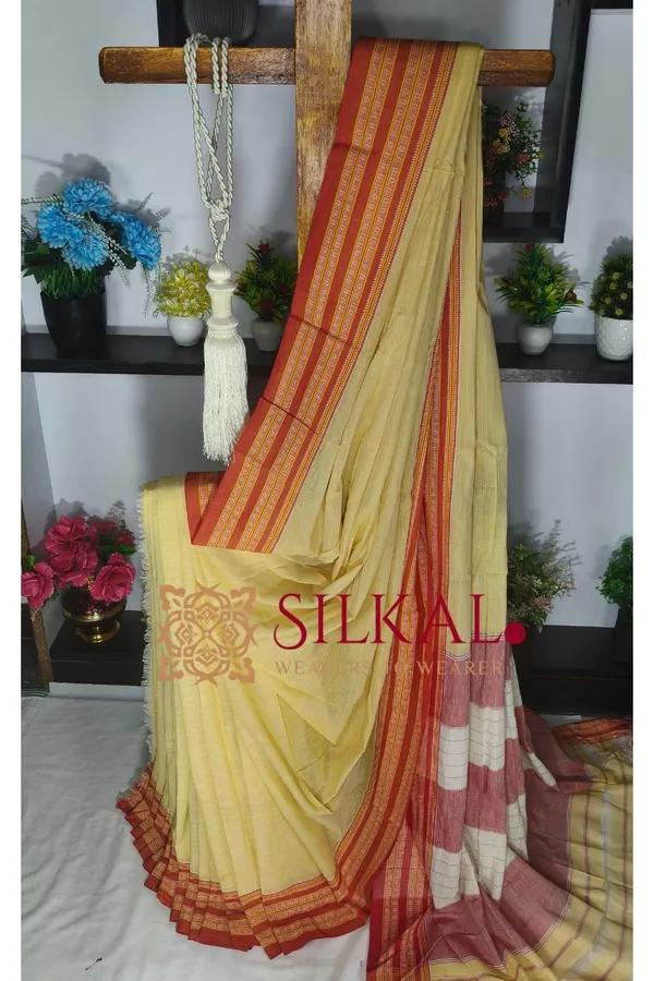 Patteda_Anchu_Pure_Cotton_Handloom_Saree_SKL04293