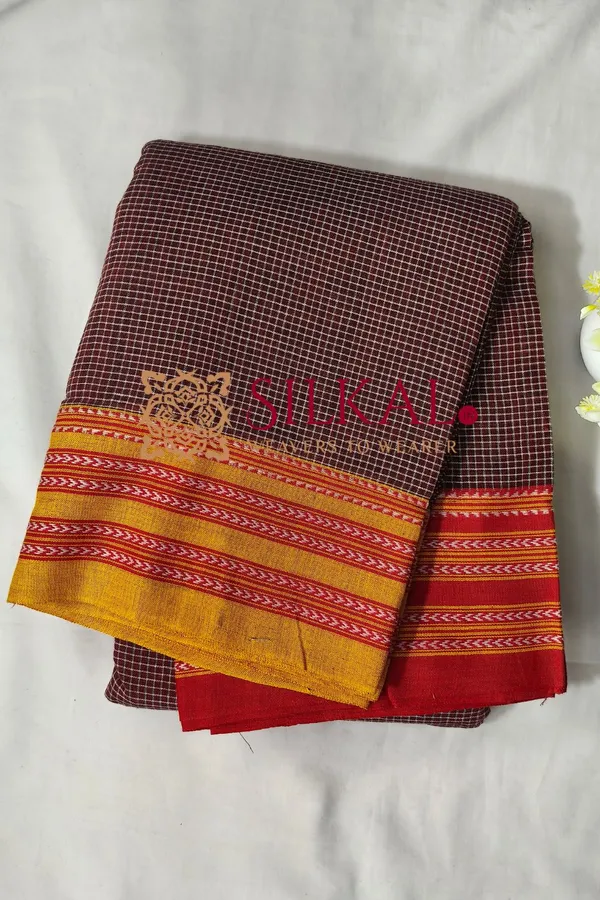 Patteda_Anchu_Pure_Cotton_Handloom_Saree_SKL04295