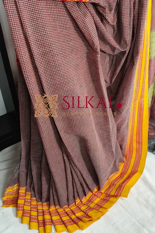 Patteda_Anchu_Pure_Cotton_Handloom_Saree_SKL04295