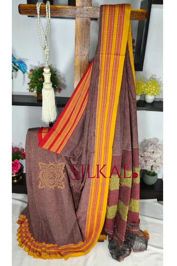 Patteda_Anchu_Pure_Cotton_Handloom_Saree_SKL04295