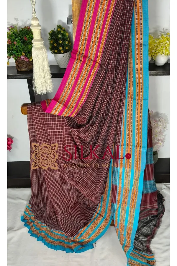 Patteda_Anchu_Pure_Cotton_Handloom_Saree_SKL04296