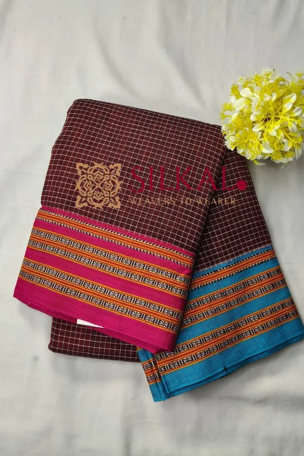 Patteda_Anchu_Pure_Cotton_Handloom_Saree_SKL04296