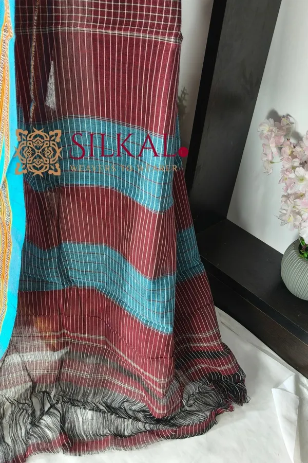 Patteda_Anchu_Pure_Cotton_Handloom_Saree_SKL04296