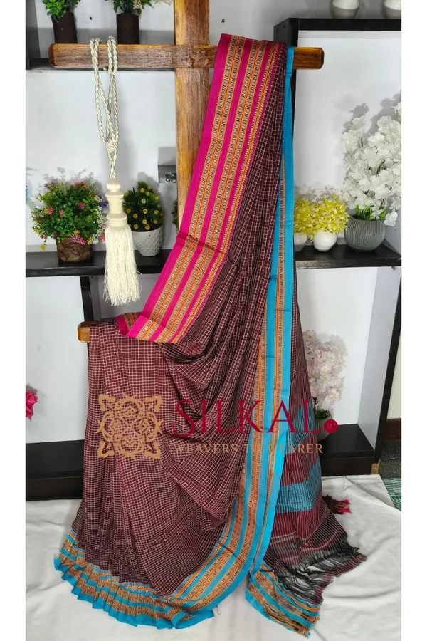 Patteda_Anchu_Pure_Cotton_Handloom_Saree_SKL04296