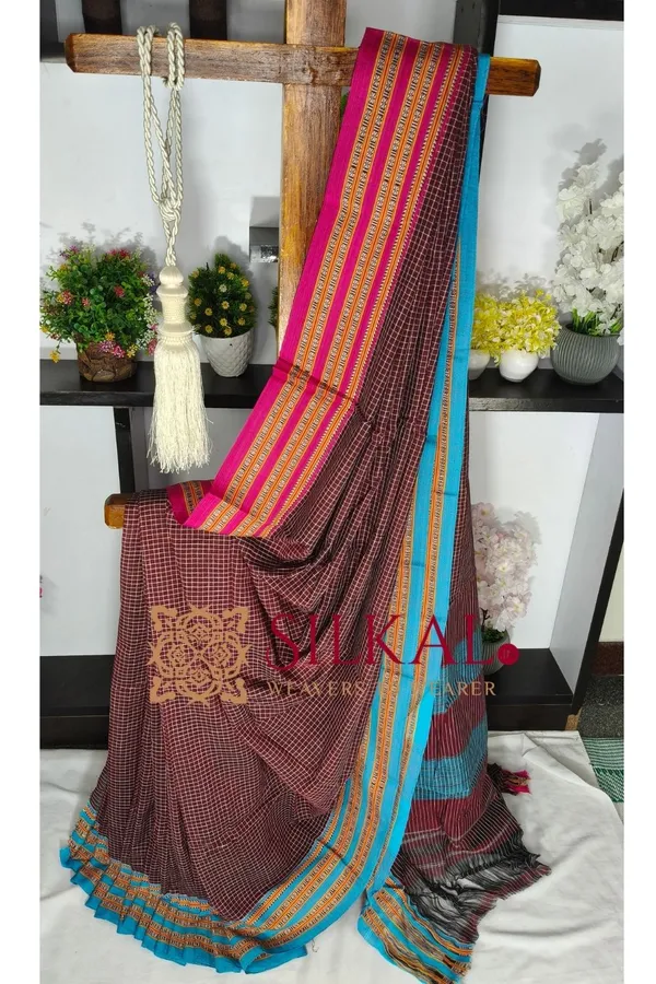 Patteda_Anchu_Pure_Cotton_Handloom_Saree_SKL04296
