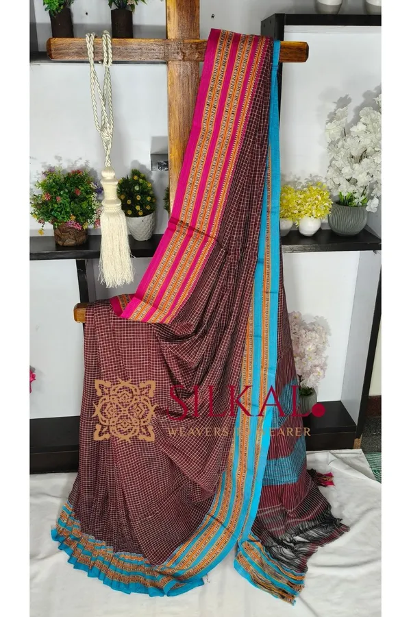 Patteda_Anchu_Pure_Cotton_Handloom_Saree_SKL04296