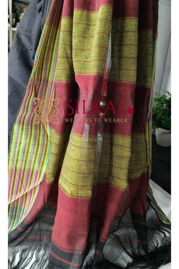 Patteda_Anchu_Pure_Cotton_Handloom_Saree_SKL04297