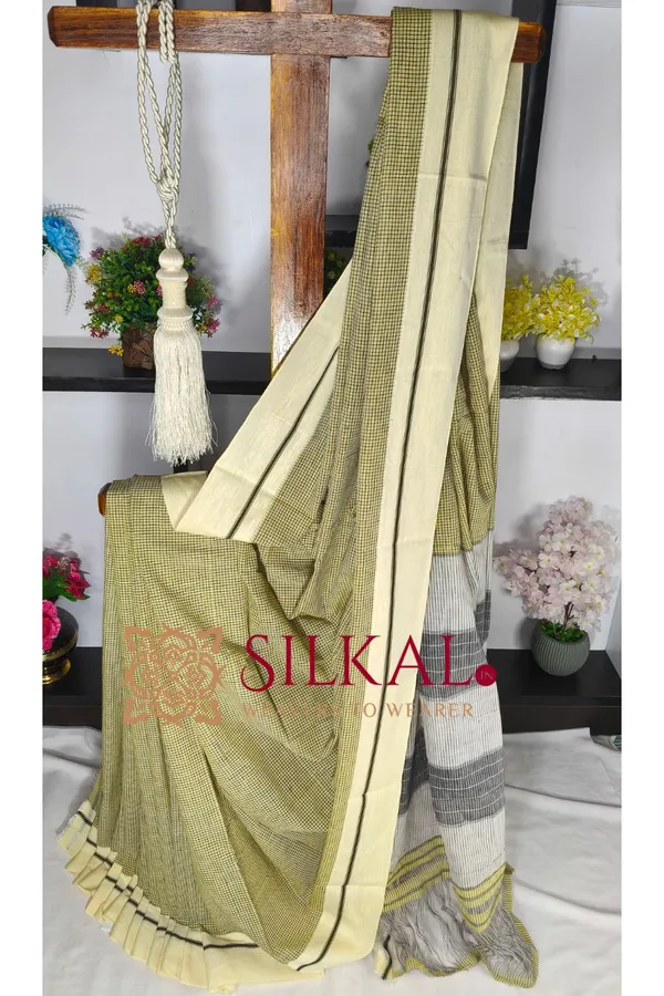 Patteda_Anchu_Pure_Cotton_Handloom_Saree_SKL04299