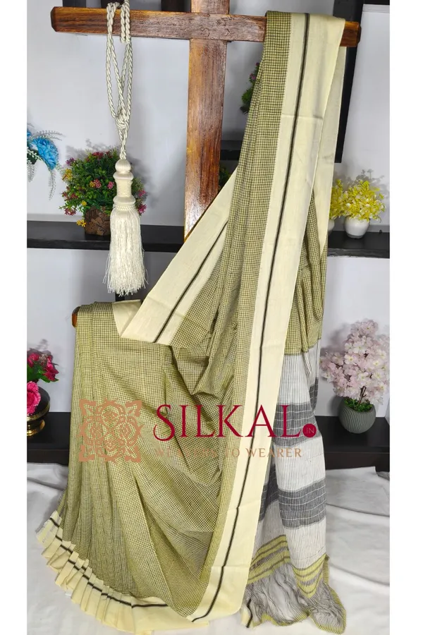 Patteda_Anchu_Pure_Cotton_Handloom_Saree_SKL04299