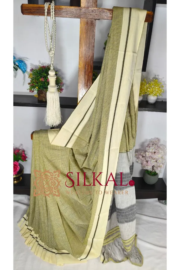 Patteda_Anchu_Pure_Cotton_Handloom_Saree_SKL04299