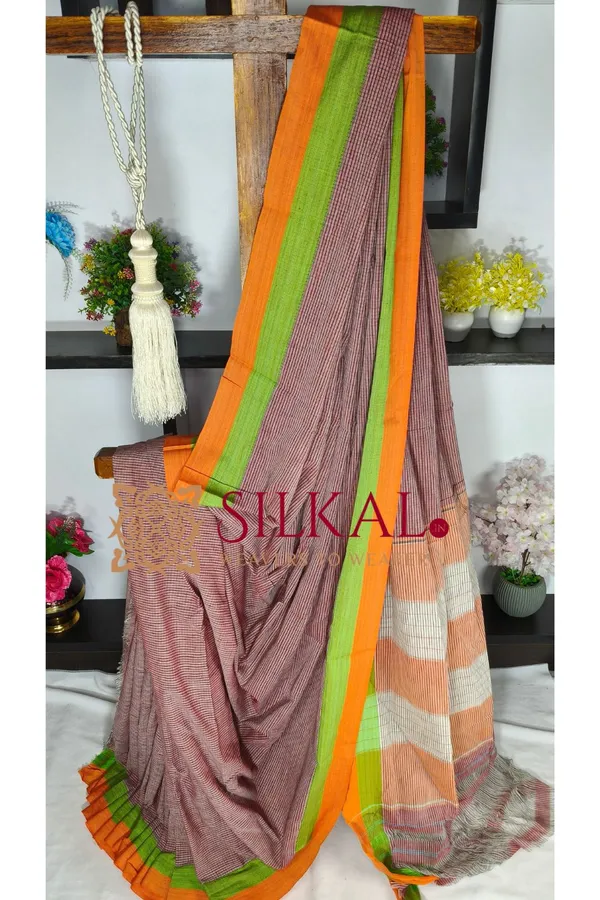 Patteda_Anchu_Pure_Cotton_Handloom_Saree_SKL04300