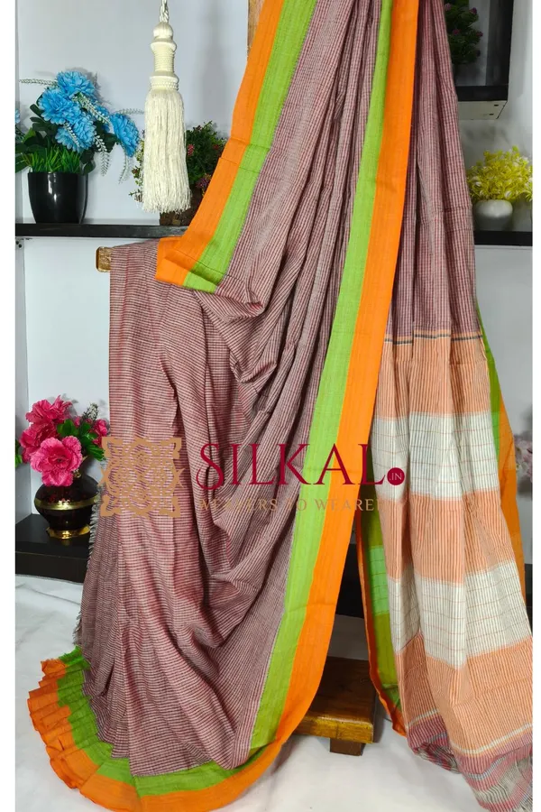 Patteda_Anchu_Pure_Cotton_Handloom_Saree_SKL04300