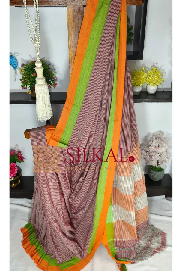 Patteda_Anchu_Pure_Cotton_Handloom_Saree_SKL04300