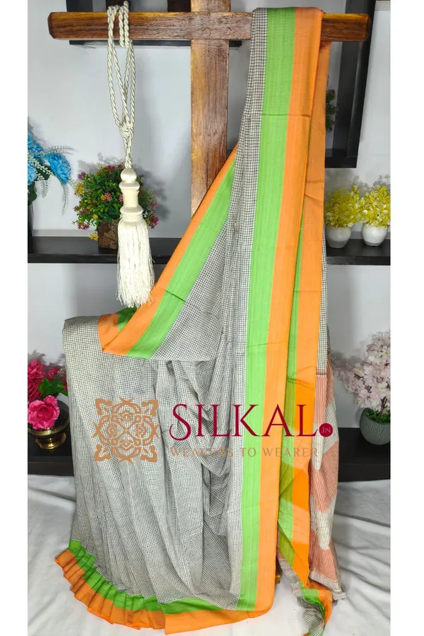 Patteda_Anchu_Pure_Cotton_Handloom_Saree_SKL04301