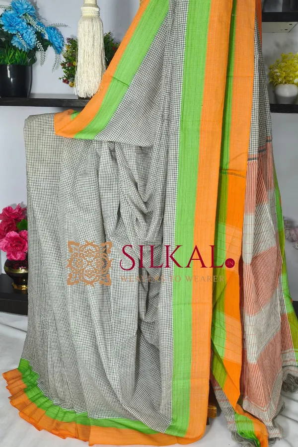 Patteda_Anchu_Pure_Cotton_Handloom_Saree_SKL04301