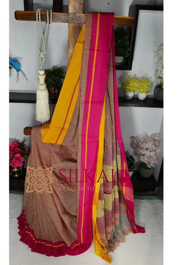 Patteda_Anchu_Pure_Cotton_Handloom_Saree_SKL04302