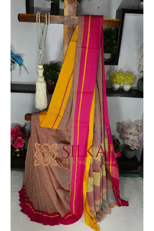 Patteda_Anchu_Pure_Cotton_Handloom_Saree_SKL04302