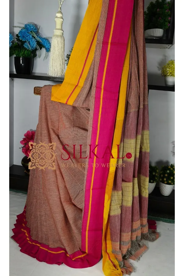 Patteda_Anchu_Pure_Cotton_Handloom_Saree_SKL04302