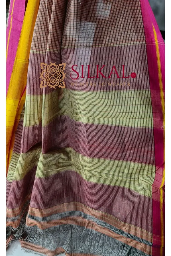 Patteda_Anchu_Pure_Cotton_Handloom_Saree_SKL04302