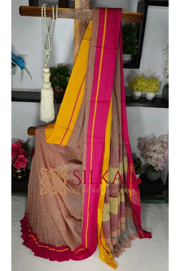 Patteda_Anchu_Pure_Cotton_Handloom_Saree_SKL04302