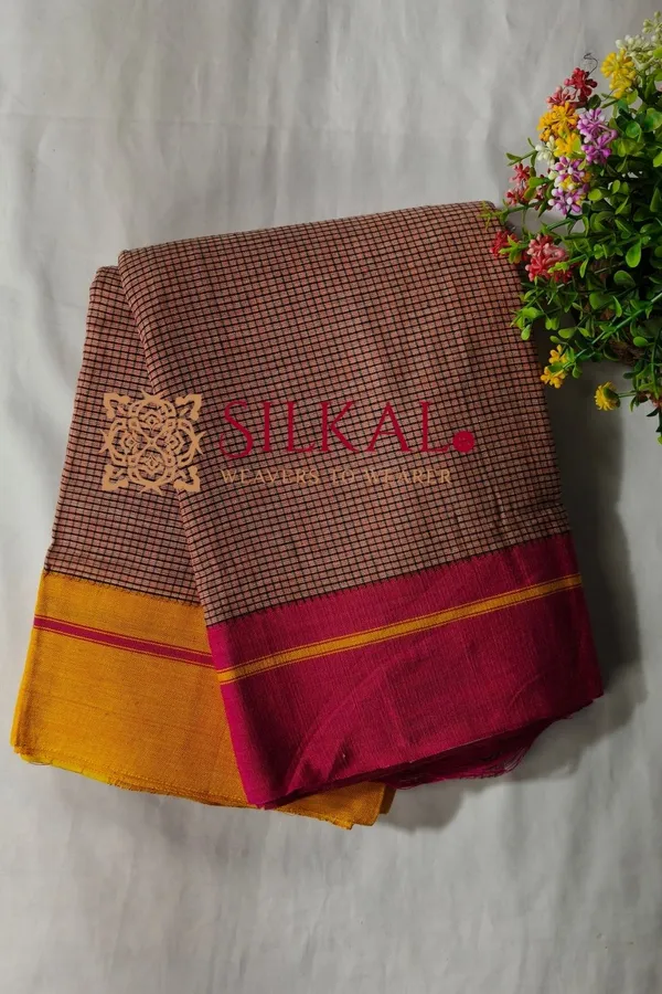 Patteda_Anchu_Pure_Cotton_Handloom_Saree_SKL04302