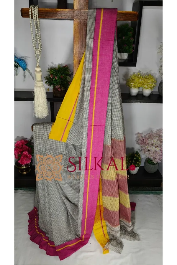 Patteda_Anchu_Pure_Cotton_Handloom_Saree_SKL04303