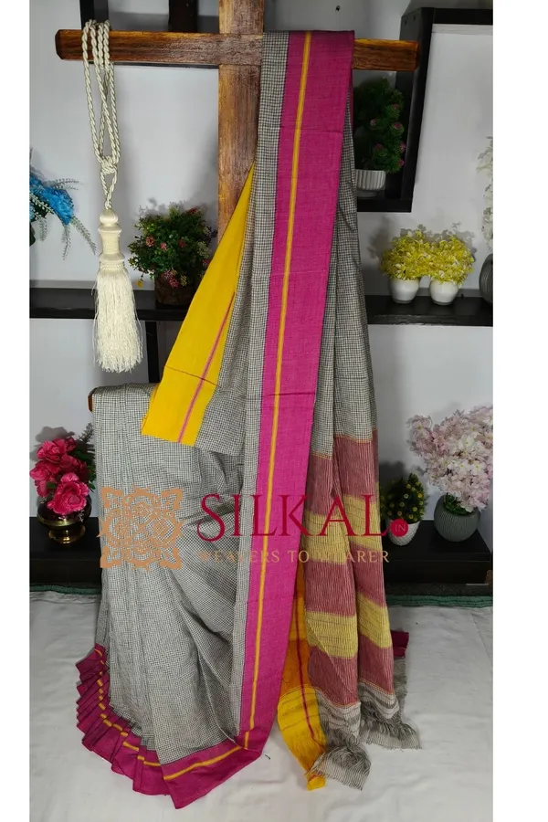 Patteda_Anchu_Pure_Cotton_Handloom_Saree_SKL04303