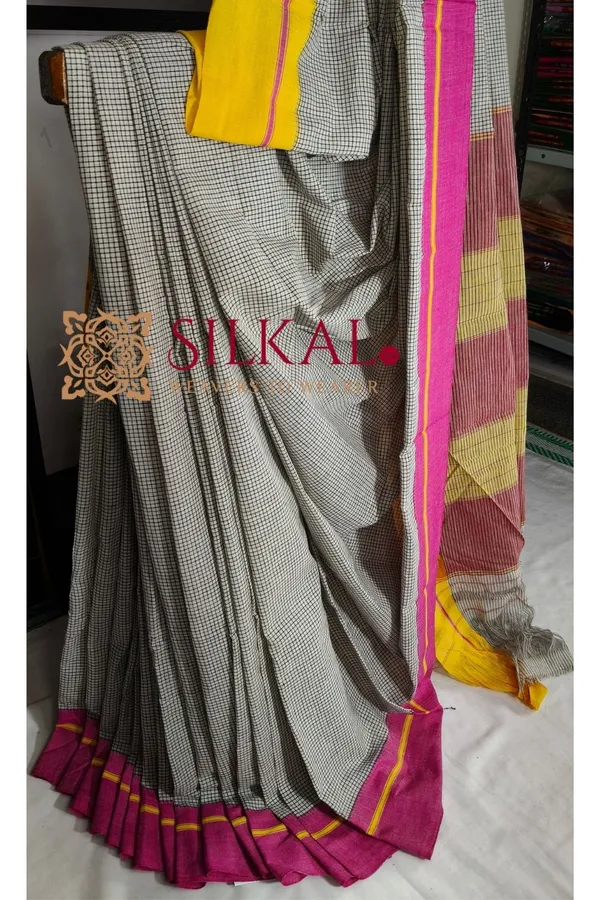 Patteda_Anchu_Pure_Cotton_Handloom_Saree_SKL04303