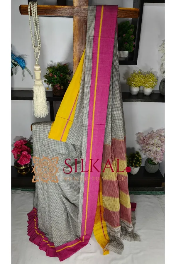 Patteda_Anchu_Pure_Cotton_Handloom_Saree_SKL04303