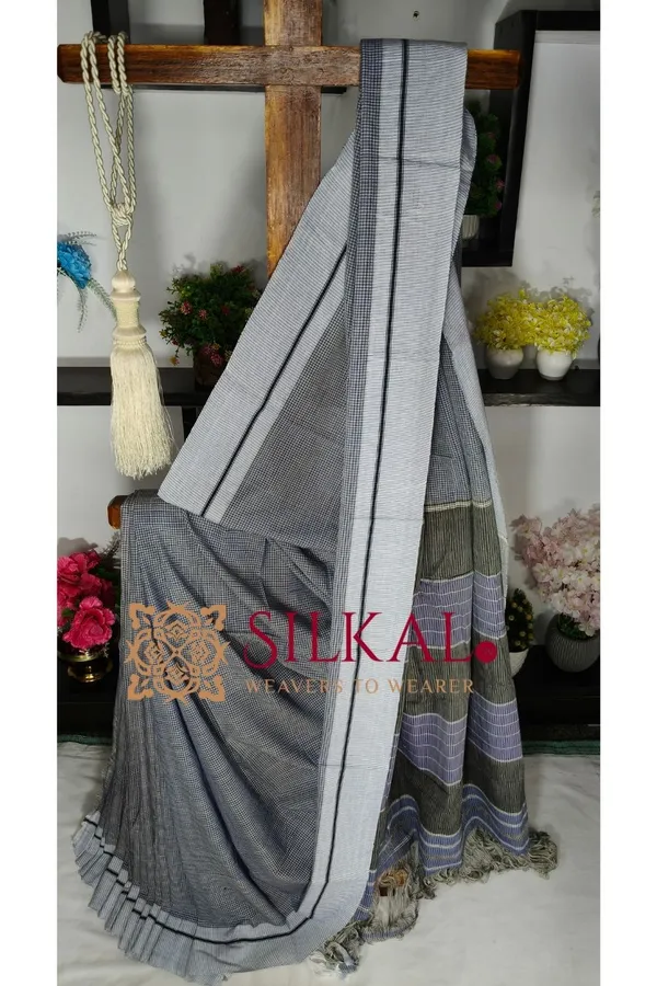 Patteda_Anchu_Pure_Cotton_Handloom_Saree_SKL04304