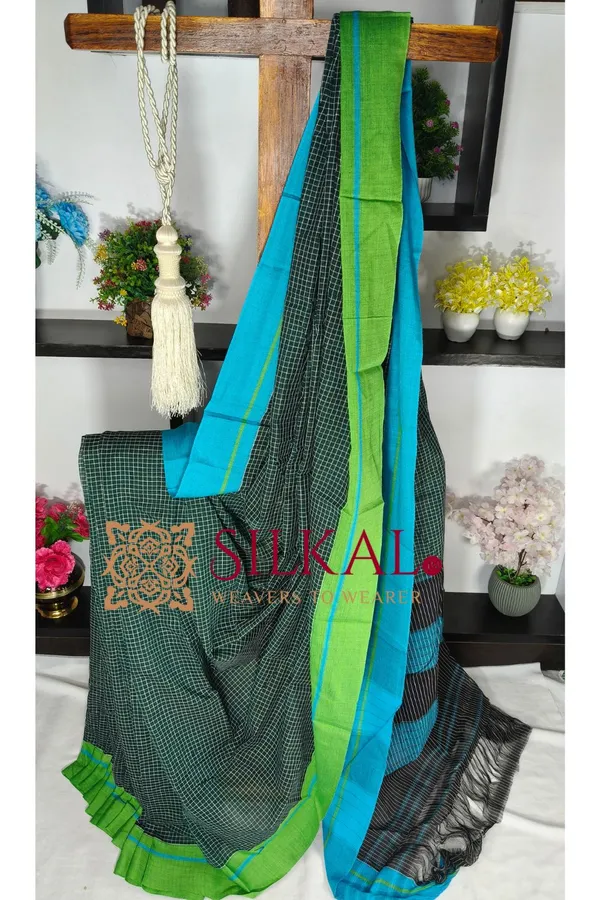 Patteda_Anchu_Pure_Cotton_Handloom_Saree_SKL04305