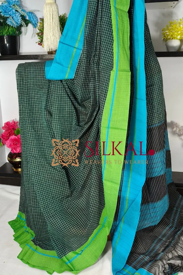 Patteda_Anchu_Pure_Cotton_Handloom_Saree_SKL04305