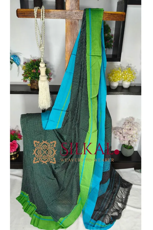 Patteda_Anchu_Pure_Cotton_Handloom_Saree_SKL04305