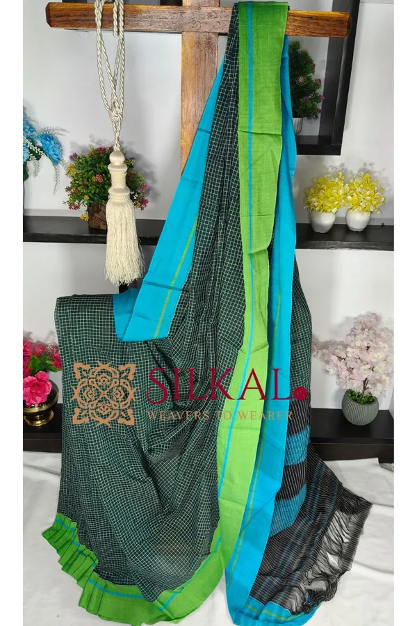 Patteda_Anchu_Pure_Cotton_Handloom_Saree_SKL04305