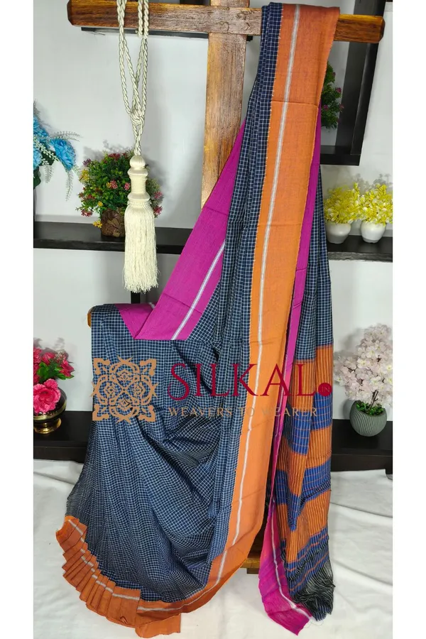 Patteda_Anchu_Pure_Cotton_Handloom_Saree_SKL04306