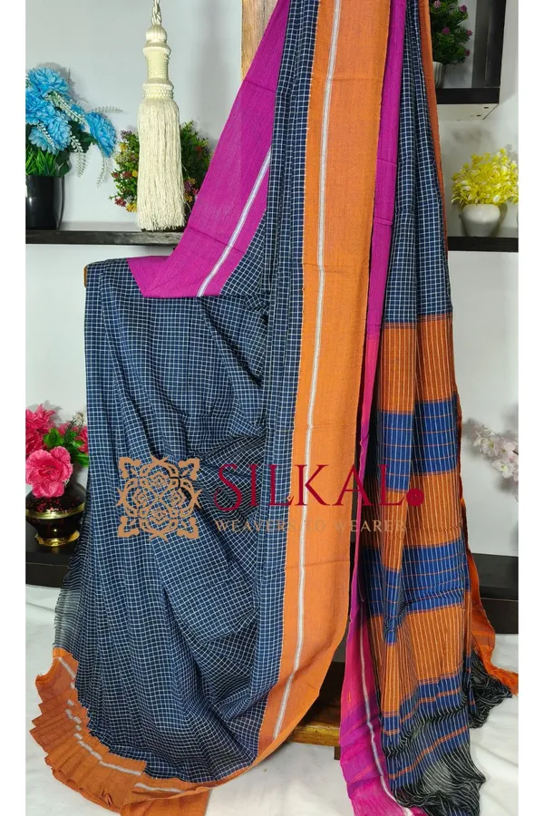 Patteda_Anchu_Pure_Cotton_Handloom_Saree_SKL04306