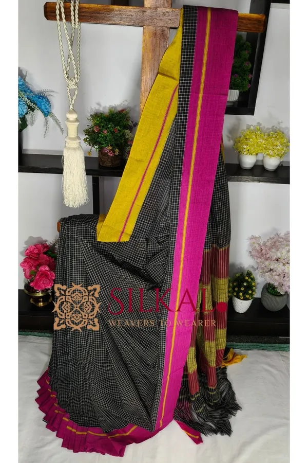Patteda_Anchu_Pure_Cotton_Handloom_Saree_SKL04307