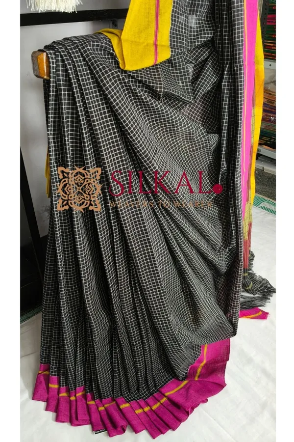 Patteda_Anchu_Pure_Cotton_Handloom_Saree_SKL04307